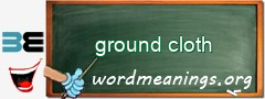 WordMeaning blackboard for ground cloth